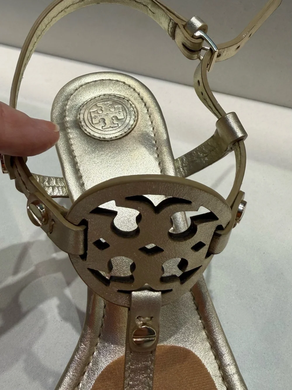 Tory Burch Spark Gold Wedge Sandal